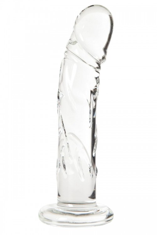 Прозрачный стеклянный фаллоимитатор - 18 см. от Sexus