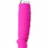 Розовый вибратор с чёрной полиуретановой плёткой - 16 см. от ToyFa