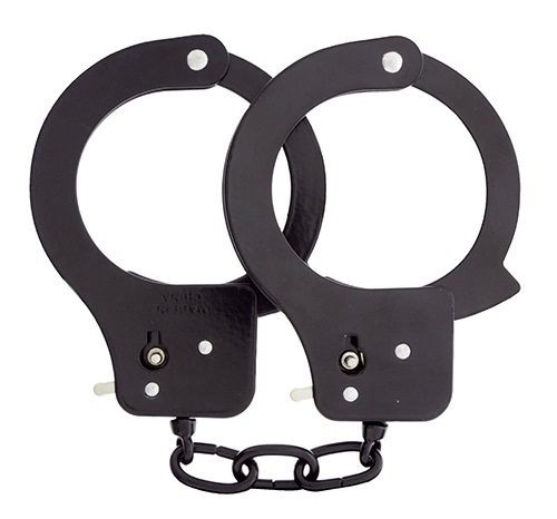 Чёрные наручники из листового металла BONDX METAL CUFFS BLACK от Dream Toys