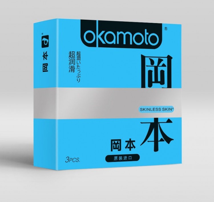 Презервативы в обильной смазке OKAMOTO Skinless Skin Super lubricative - 3 шт. от Okamoto
