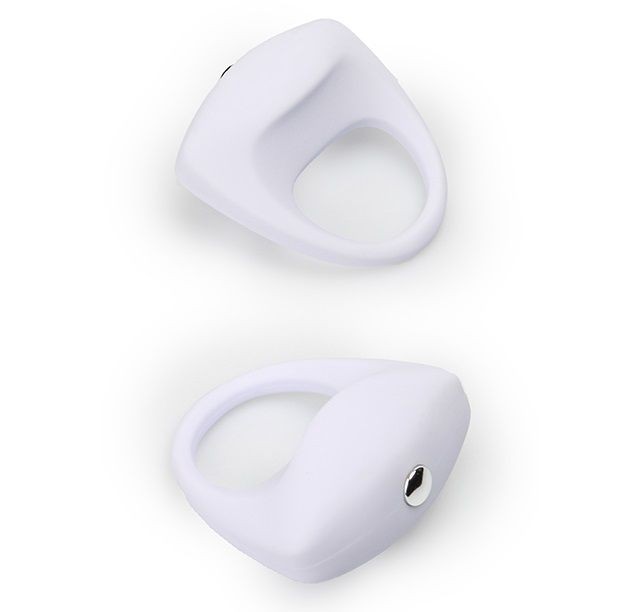 Белое эрекционное кольцо LIT-UP SILICONE STIMU RING 8 от Dream Toys