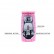 Розовый вибратор-ротатор с бусинами и клиторальным стимулятором - 26 см. от Baile