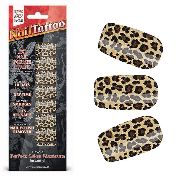 Набор лаковых полосок для ногтей Леопард Nail Foil от Erotic Fantasy