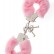 Металлические наручники с розовой меховой опушкой METAL HANDCUFF WITH PLUSH PINK от Dream Toys