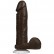 Коричневый фаллоимитатор The Realistic Cock 8” with Removable Vac-U-Lock Suction Cup - 20,57 см. от Doc Johnson