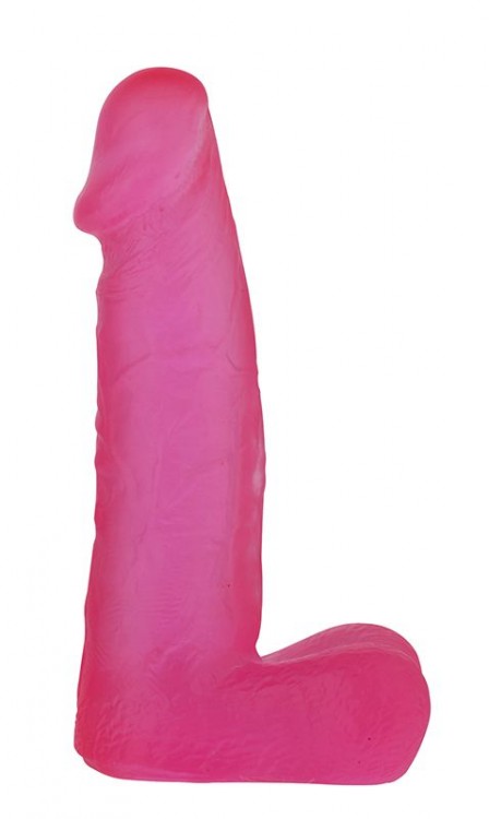 Розовый фаллоимитатор средних размеров XSKIN 6 PVC DONG - 15 см. от Dream Toys