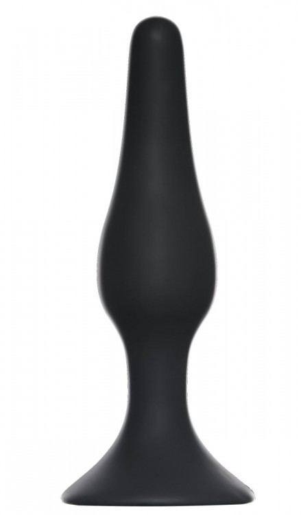 Чёрная анальная пробка Slim Anal Plug Medium - 11,5 см. от Lola toys