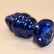 Синяя рифлёная пробка с синим кристаллом - 7,3 см. от 4sexdreaM