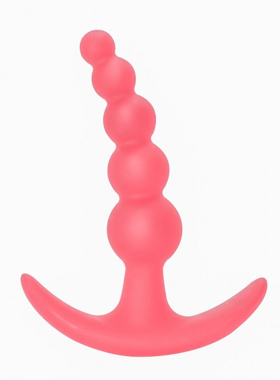 Розовая анальная пробка Bubbles Anal Plug - 11,5 см. от Lola toys