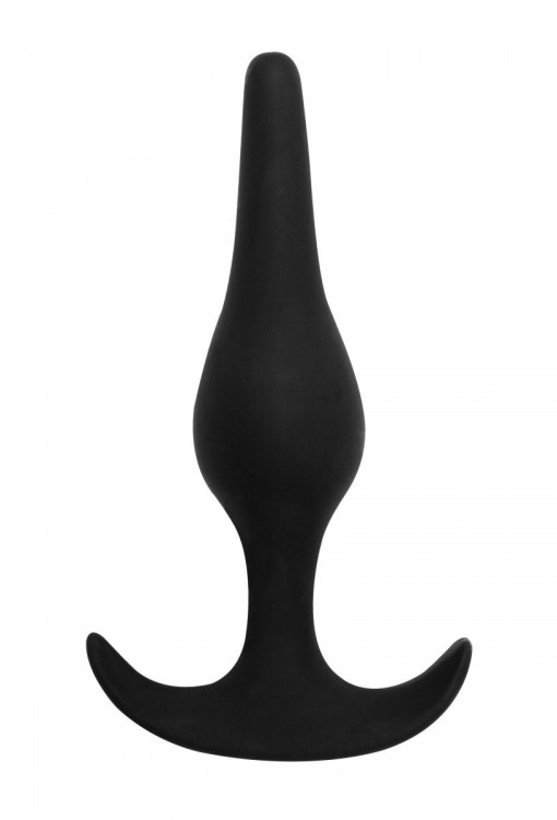 Чёрная анальная пробка Smooth - 12,5 см. от Lola toys