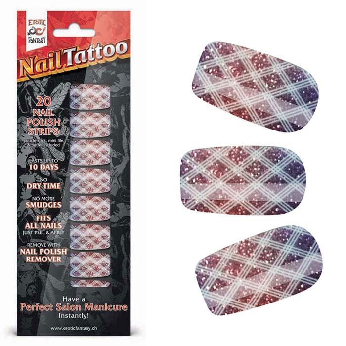 Набор лаковых полосок для ногтей Блестящий градиент Nail Foil от Erotic Fantasy