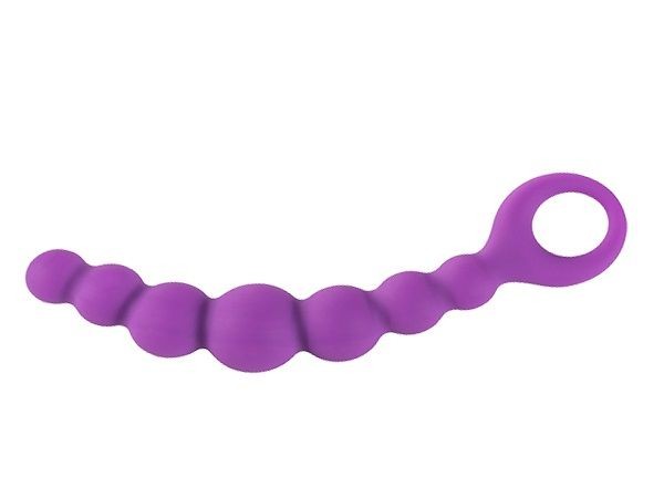 Фиолетовая анальная цепочка Bubble-Chain - 15 см. от Adrien Lastic