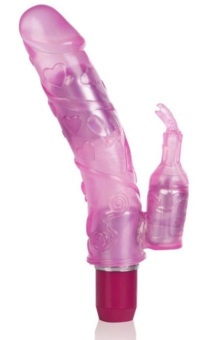 Розовый гнущийся вибромассажер Bendies Bubbly - 24 см. от California Exotic Novelties