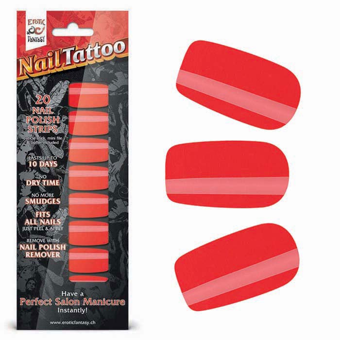 Набор лаковых полосок для ногтей Красный шик Nail Foil от Erotic Fantasy