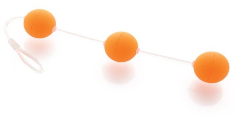 Анальная цепочка из 3 оранжевых шариков от Sexus