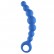 Синяя упругая анальная цепочка Flexible Wand - 18 см. от Lola toys