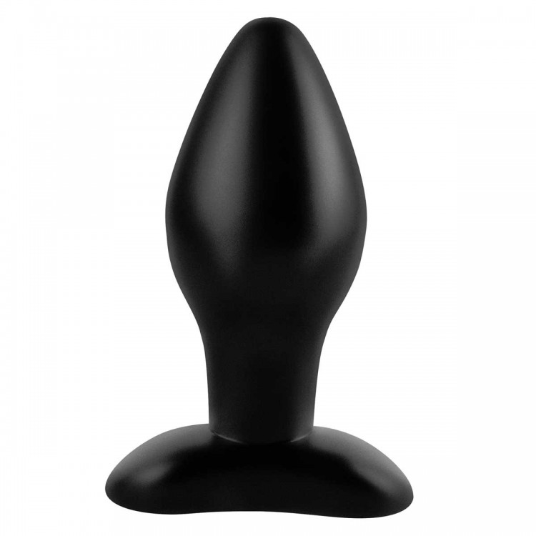 Черная анальная пробка среднего размера Large Silicone Plug - 13 см. от Pipedream