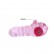 Розовое эрекционное виброкольцо с мишкой на вибропуле от Baile