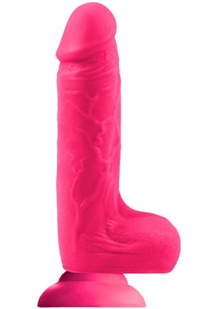 Розовый фаллоимитатор Colours Softies - 20,3 см. от NS Novelties