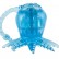 Голубой вибростимулятор в виде осьминога от White Label