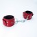 Красные кожаные наручники с меховым подкладом от БДСМ Арсенал