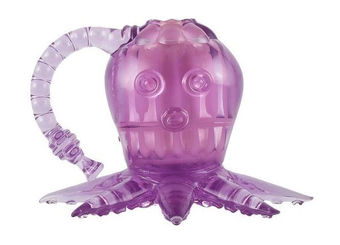Фиолетовый вибростимулятор в виде осьминога от White Label