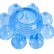 Голубая гелевая насадка-цветок от ToyFa