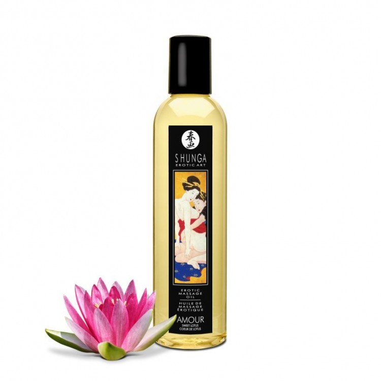 Массажное масло с ароматом цветков лотоса Amour Sweet Lotus - 250 мл. от Shunga