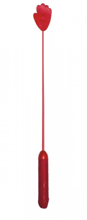 Красный стек с фаллосом вместо ручки - 62 см. от Sitabella