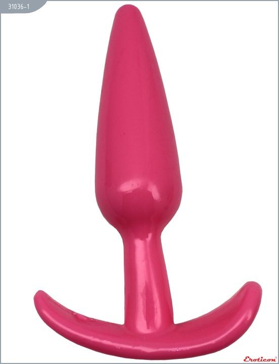 Розовая анальная пробка для ношения - 12 см. от Eroticon