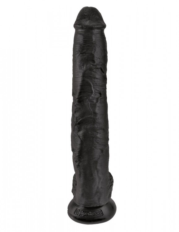 Чёрный фаллоимитатор-гигант 14  Cock with Balls - 37,5 см. от Pipedream
