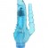 Голубой вибратор с анальным хвостом и шипами JELLY JOY CRYSTAL COX - 19 см. от Dream Toys
