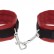 Красно-чёрные полиуретановые наручники Luxurious Handcuffs от Blush Novelties