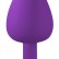 Большая фиолетовая анальная пробка Emotions Cutie Large с прозрачным кристаллом - 10 см. от Lola toys
