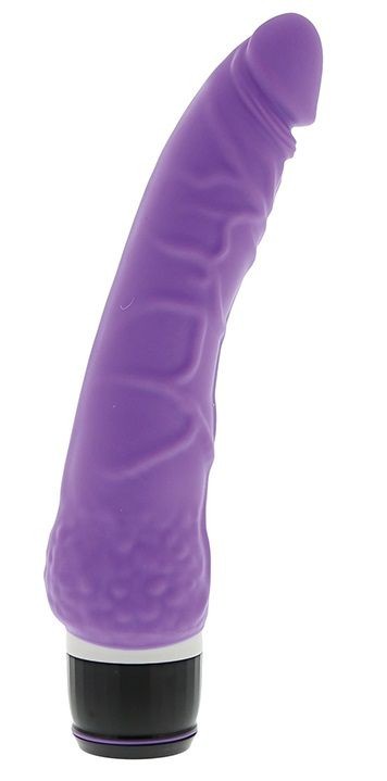 Фиолетовый вибратор-реалистик PURRFECT SILICONE CLASSIC 7.1INCH PURPLE - 18 см. от Dream Toys
