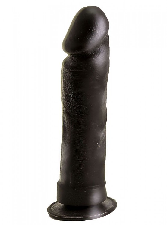 Крупный чёрный фаллоимитатор без мошонки - 20,5 см. от LOVETOY (А-Полимер)