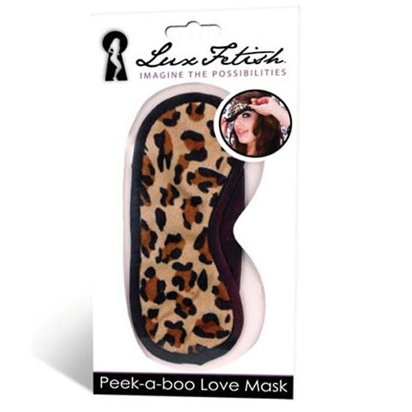 Леопардовая маска на глаза Peek-a-Boo от Lux Fetish