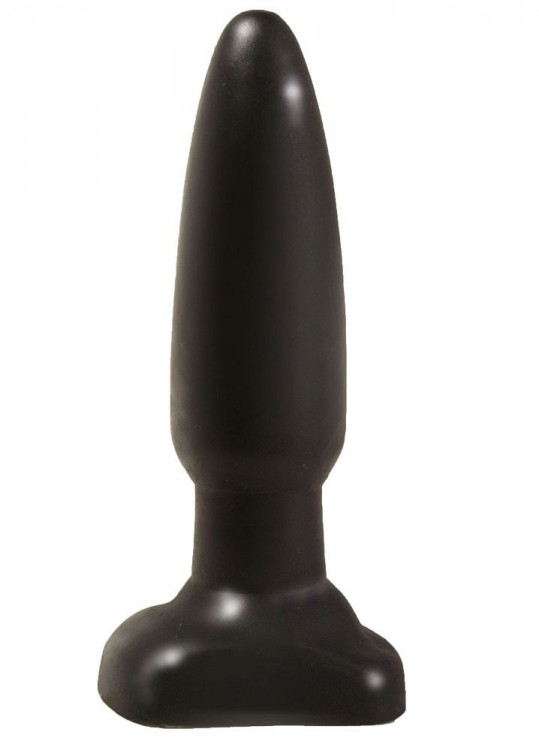 Чёрная анальная пробка с гладкой поверхностью - 18 см. от LOVETOY (А-Полимер)