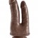 Коричневый анально-вагинальный фаллоимитатор Double Penetrator - 20,9 см. от Pipedream