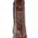 Коричневый анально-вагинальный фаллоимитатор Double Penetrator - 20,9 см. от Pipedream