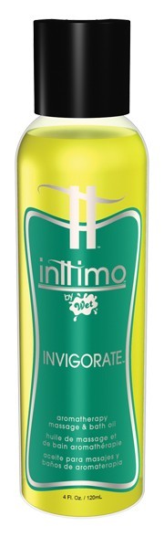 Масло для массажа Inttimo Invigorate с ароматом эвкалипта и лимона - 120 мл. от Wet International Inc.