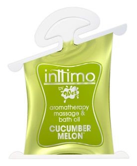 Масло для массажа Inttimo Cucumber Melon с ароматом огурчика и дыни - 10 мл. от Wet International Inc.