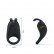 Чёрное эрекционное кольцо с вибрацией Rabbit Vibrator от Baile