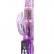 Фиолетовый вибратор High-Tech fantasy с клиторальным лепестком - 21 см. от A-toys