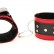 Красно-чёрные кожаные наручники от БДСМ Арсенал