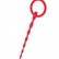 Красный уретральный плаг с кольцом от ToyFa