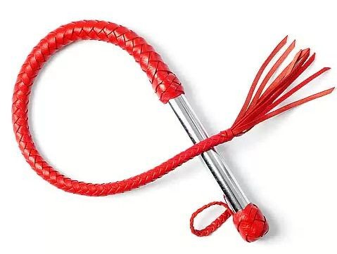 Однохвостая красная плеть с хлопушкой - 70 см. от Sitabella