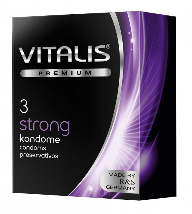 Презервативы с утолщенной стенкой VITALIS PREMIUM strong - 3 шт. от R&S GmbH