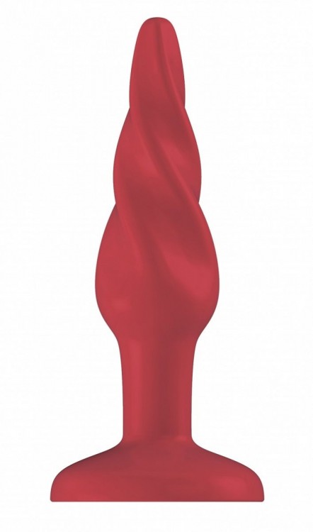 Красная анальная пробка Butt Plug Rounded 3 Inch - 7,6 см. от Shots Media BV