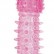 Закрытая насадка розового цвета с шипами и точками - 13,5 см. от ToyFa